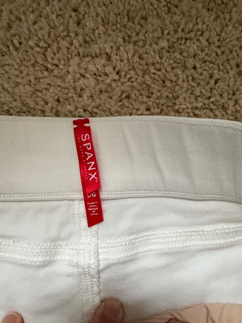 SPANX White Flared Jeans with Subtle Raw Hem - Picture 2 of 5